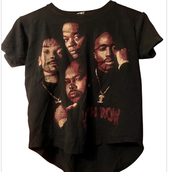 Vtg Y2K Flying Horse Death Row Records Tee Shirt Sz M Snoop Dogg Dr. Dre Tupac - Picture 2 of 6